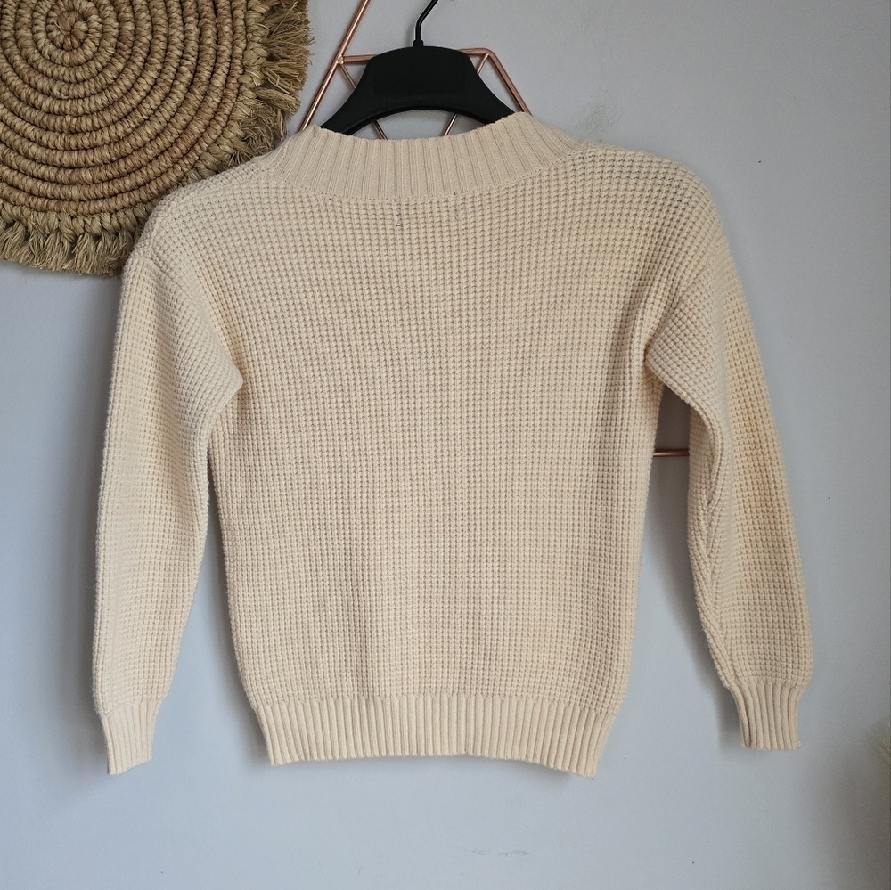 Belati Boy's Prepppy Chunky Rib Knit V-Neck Double Button Cardigan Size 7 Year - Picture 5 of 9